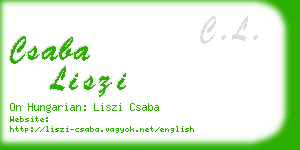 csaba liszi business card